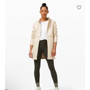 NWOT Lululemon Long Horizons Hoodie Neutral Cream, Full Zip $168 Sz 4 Minimalist